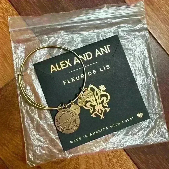Alex and Ani | Brand new fleur de  lis bronze bracelet - Picture 3 of 3